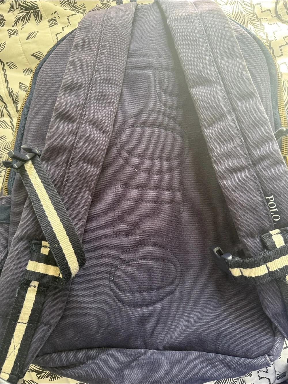 Ralph Lauren Navy Backpack with American Flag Patch